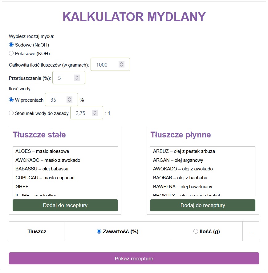 Jak używać kalkulatora mydlanego